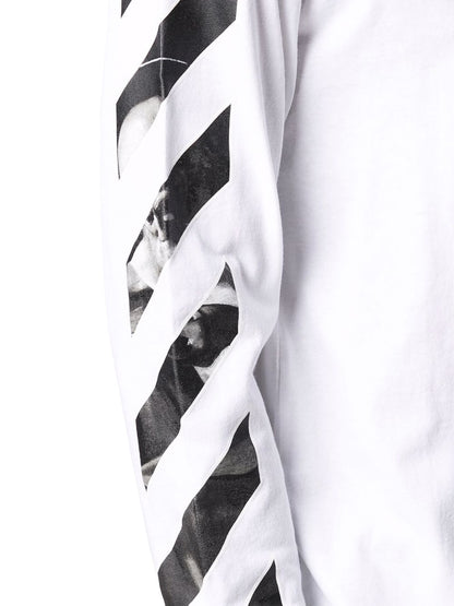 OFF-WHITE Caravaggio Saint Jerome Writing Arrows Long-sleeve T-Shirt White/Black