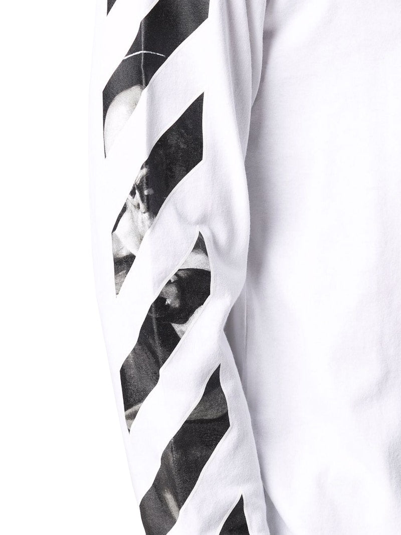 OFF-WHITE Caravaggio Saint Jerome Writing Arrows Long-sleeve T-Shirt White/Black