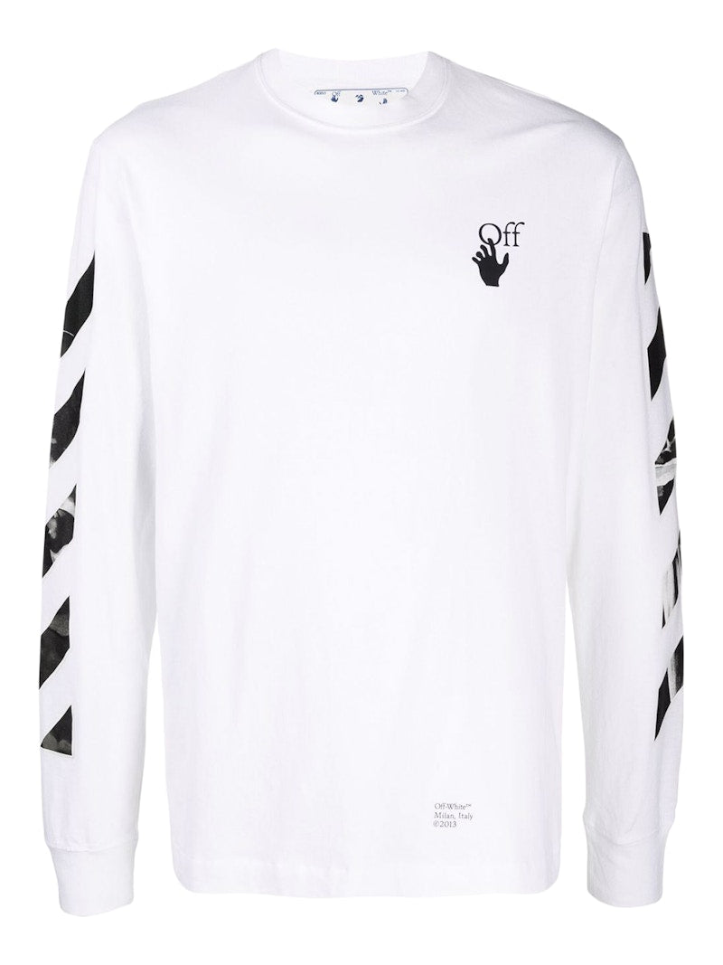 OFF-WHITE Caravaggio Saint Jerome Writing Arrows Long-sleeve T-Shirt White/Black