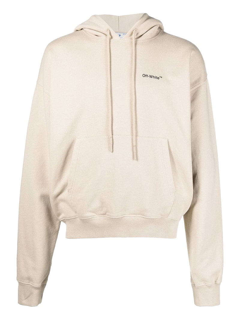 OFF-WHITE Caravaggio Saint Jerome Writing Arrows Oversized Hoodie Beige/Black/White