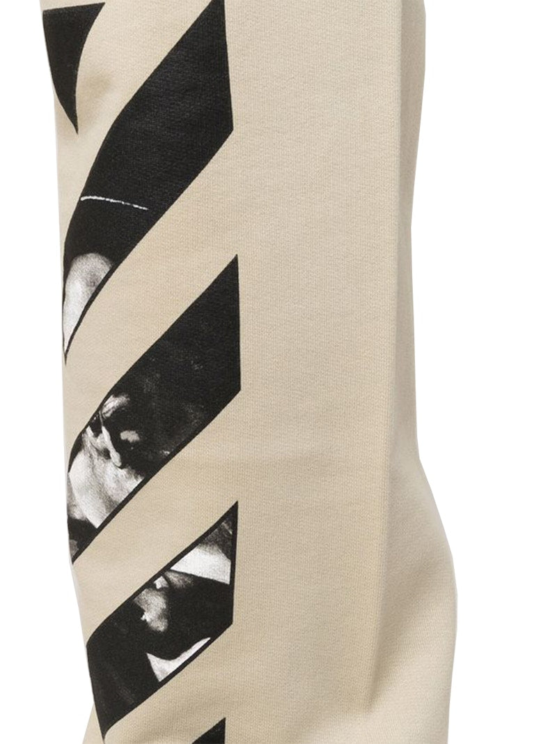 OFF-WHITE Caravaggio Saint Jerome Writing Diag Slim Fit Sweatpants Beige/Black/White