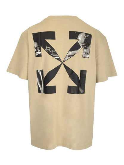 OFF-WHITE Caravaggio Saint Jerome Writing Arrows Oversized T-Shirt Beige/Black/White