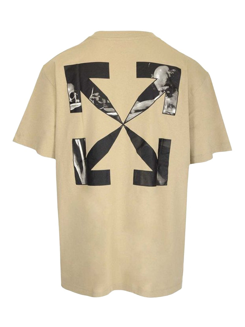 OFF-WHITE Caravaggio Saint Jerome Writing Arrows Oversized T-Shirt Beige/Black/White