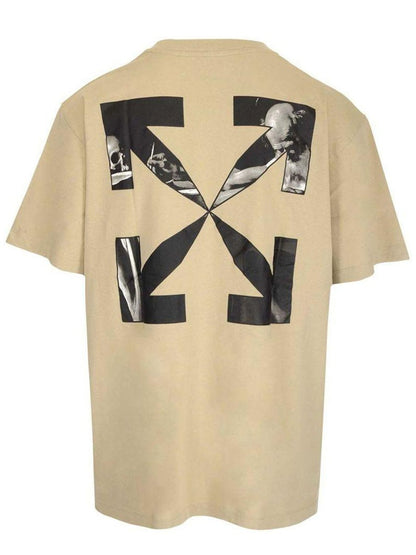 OFF-WHITE Caravaggio Saint Jerome Writing Arrows Slim T-Shirt Beige/Black/White