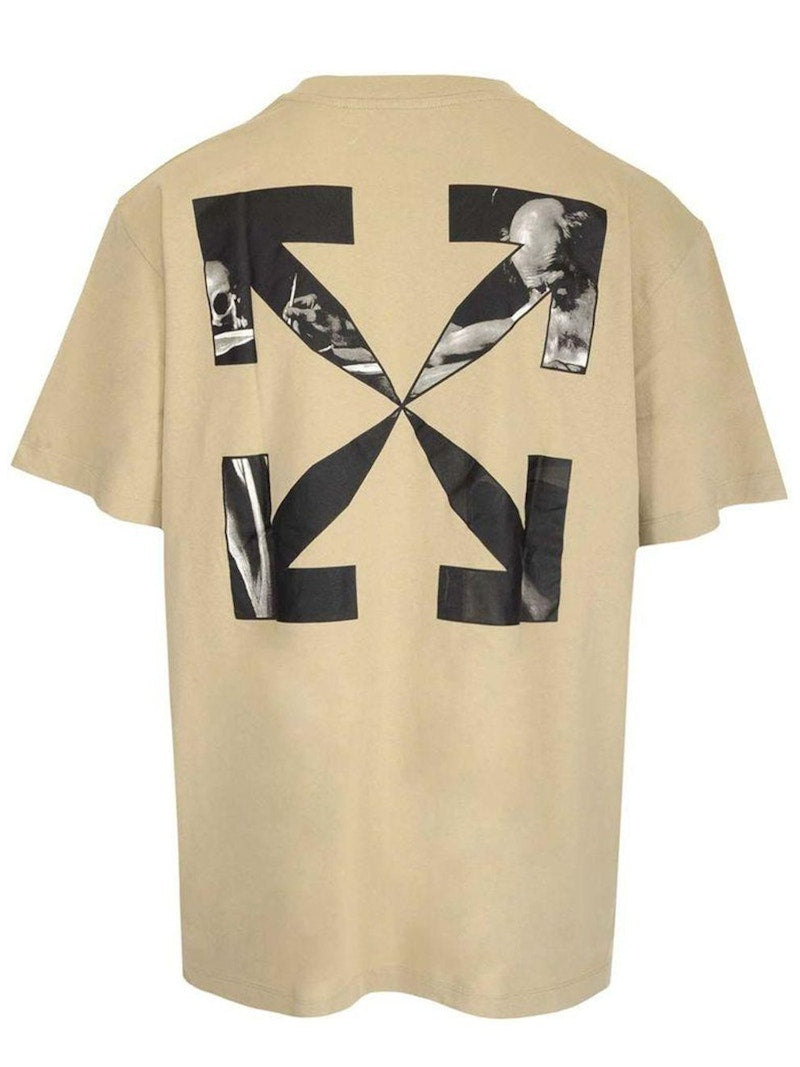 OFF-WHITE Caravaggio Saint Jerome Writing Arrows Slim T-Shirt Beige/Black/White