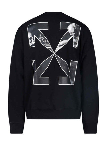 OFF-WHITE Caravaggio Saint Jerome Writing Arrows Sweatshirt Black