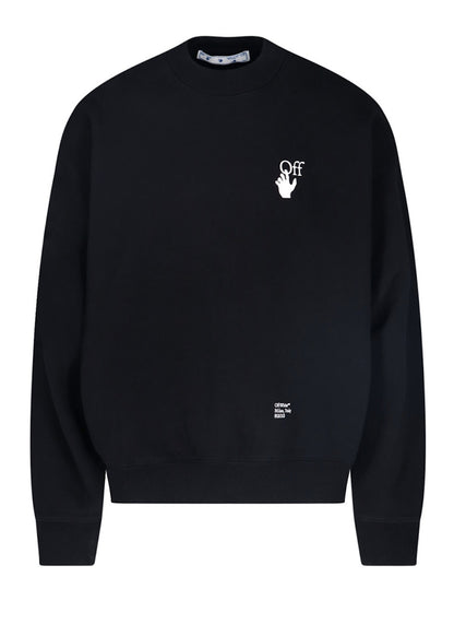 OFF-WHITE Caravaggio Saint Jerome Writing Arrows Sweatshirt Black
