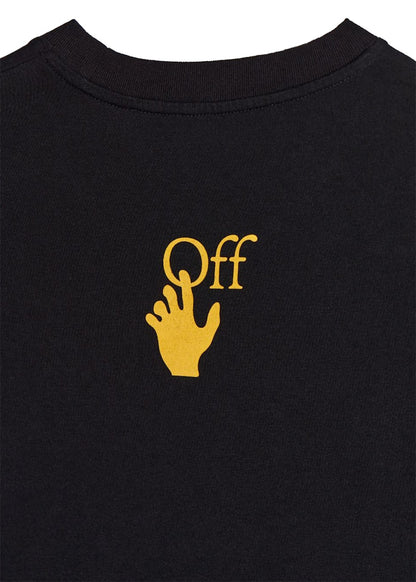 OFF-WHITE Caravaggio Saint Jerome Writing Hands Off Logo Slim Fit T-shirt Black/Yellow