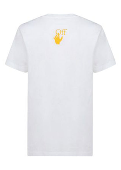 OFF-WHITE Caravaggio Saint Jerome Writing Hands Off Logo Slim Fit T-shirt While/Black/Yellow