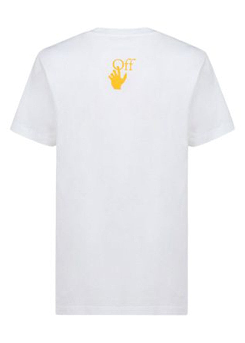 OFF-WHITE Caravaggio Saint Jerome Writing Hands Off Logo Slim Fit T-shirt While/Black/Yellow