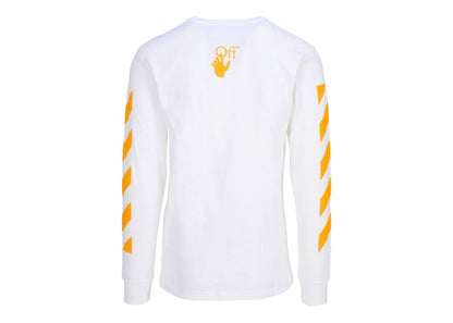 OFF-WHITE Caravaggio Saint Jerome Writing Print Longsleeve T-Shirt White/Yellow/Black