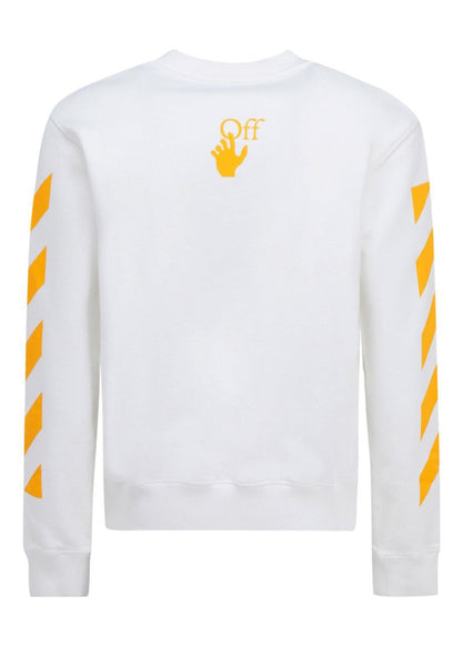 OFF-WHITE Caravaggio Saint Jerome Writing Print Slim Fit Sweatshirt White Yellow