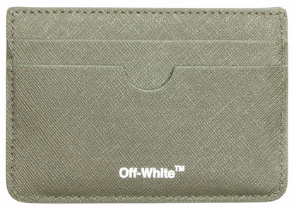 OFF-WHITE Card Case Binder Diag Saff Military/White