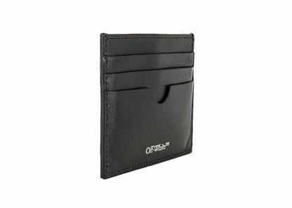 OFF-WHITE Card Case Jitney 'Life's Work' Simple Black