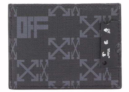 OFF-WHITE Card Case Monogram Simple Black/Dark Grey