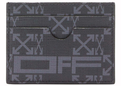 OFF-WHITE Card Case Monogram Simple Black/Dark Grey