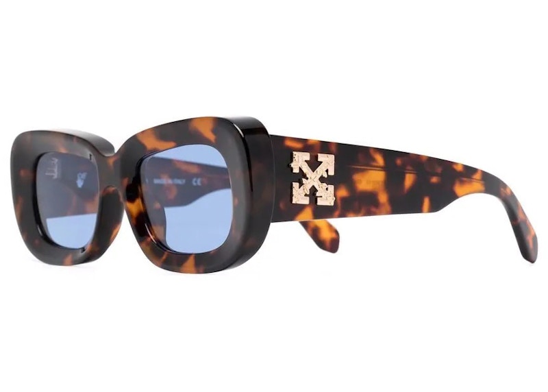 OFF-WHITE Carrara Tortoiseshell Round-Frame Sunglasses Tortoiseshell (OERI019S22PLA0016045)