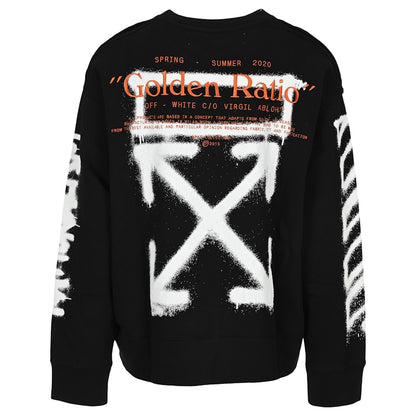 OFF-WHITE Cartoon Golden Ratio Incompiuto Sweatshirt Black/White