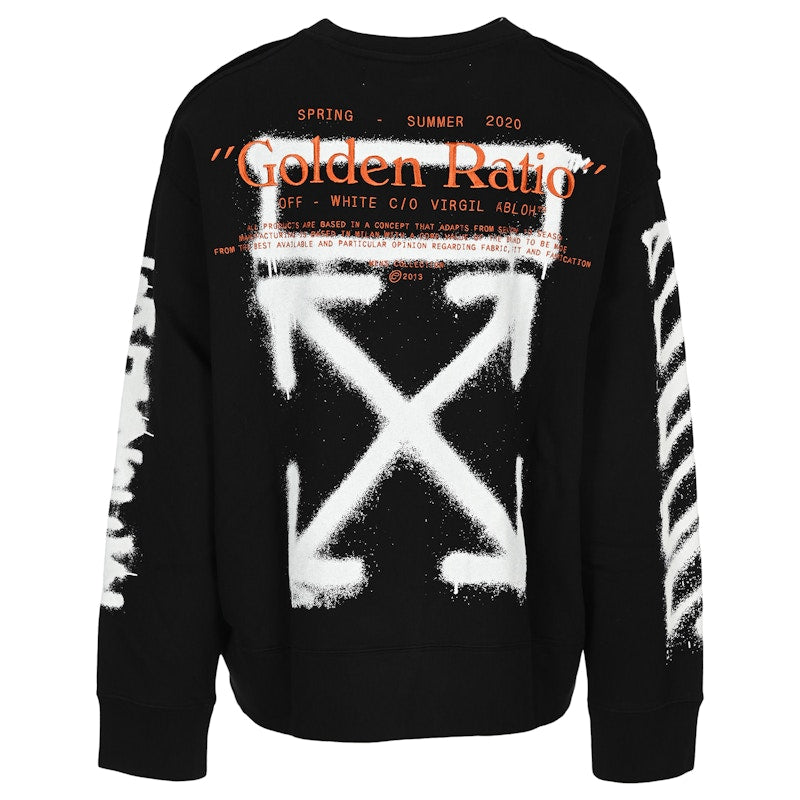 OFF-WHITE Cartoon Golden Ratio Incompiuto Sweatshirt Black/White