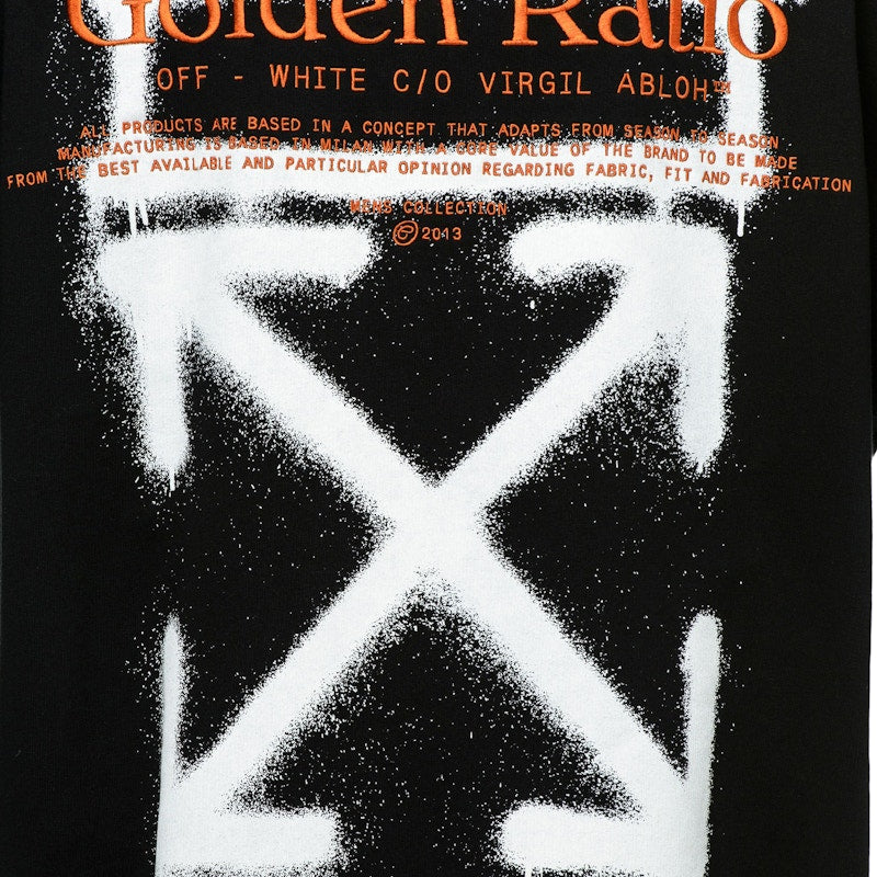 OFF-WHITE Cartoon Golden Ratio Incompiuto Sweatshirt Black/White