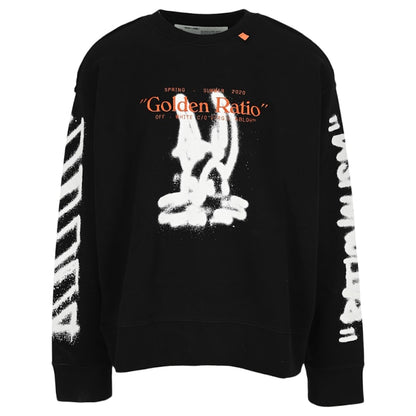 OFF-WHITE Cartoon Golden Ratio Incompiuto Sweatshirt Black/White