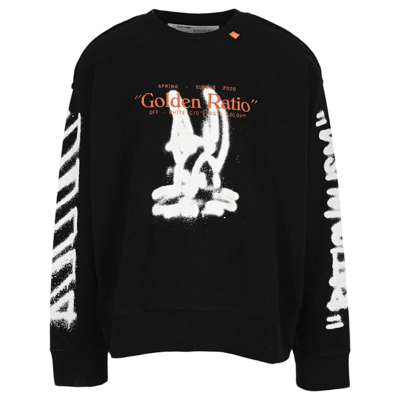 OFF-WHITE Cartoon Golden Ratio Incompiuto Sweatshirt Black/White