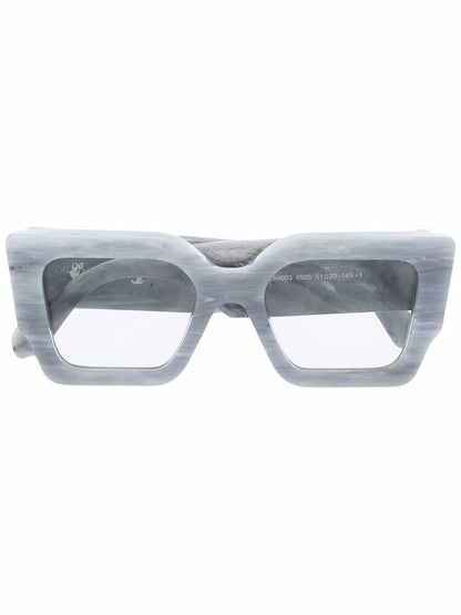 OFF-WHITE Catalina Rectangular Frame Sunglasses Light Grey/Light Grey/White (OERI003Y21PLA0010505)