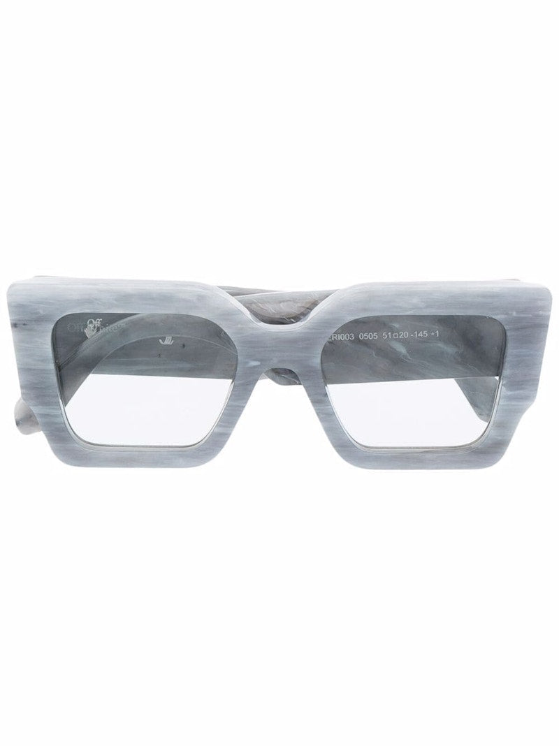 OFF-WHITE Catalina Rectangular Frame Sunglasses Light Grey/Light Grey/White (OERI003Y21PLA0010505)