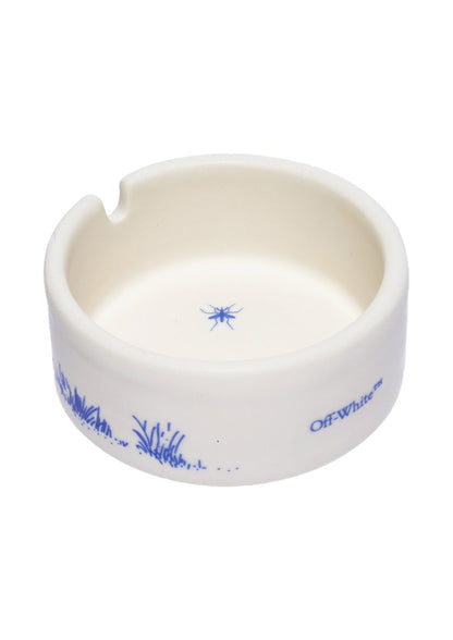 OFF-WHITE Ceramic Ashtray White/Brilliant Green