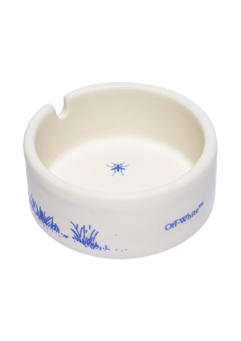 OFF-WHITE Ceramic Ashtray White/Brilliant Green