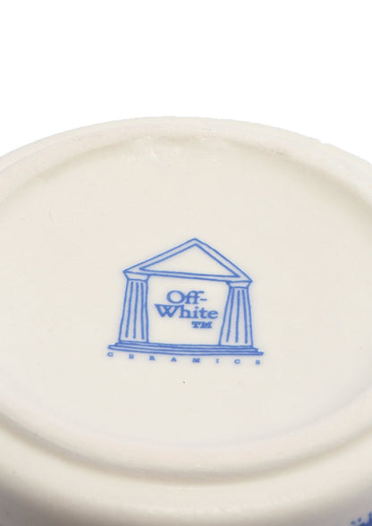 OFF-WHITE Ceramic Ashtray White/Brilliant Green