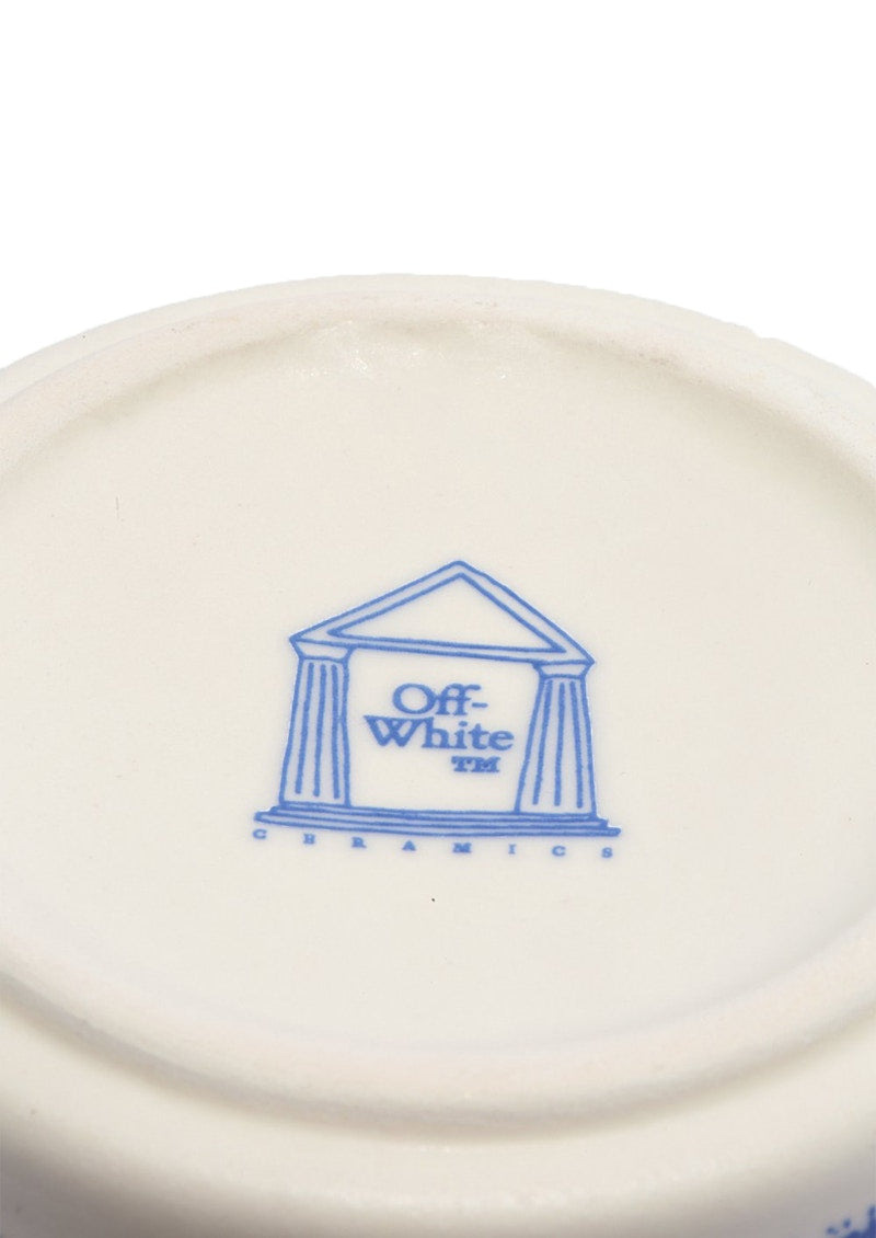 OFF-WHITE Ceramic Ashtray White/Brilliant Green