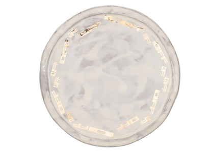 OFF-WHITE Ceramic Tray Taupe Gold