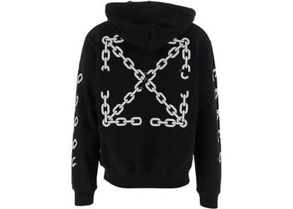 OFF-WHITE Chain Arr Slim Hoodie Black