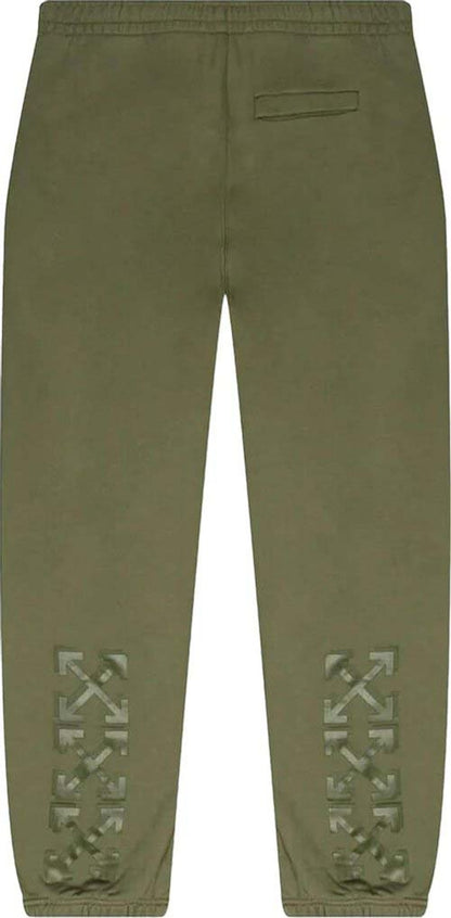 OFF-WHITE Chain Arrow Slim Sweatpants Duck Green