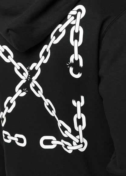 OFF-WHITE Chain-Link Arrows Hoodie Black