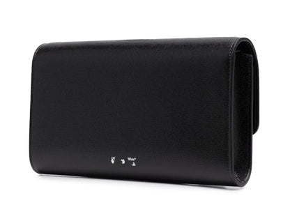 OFF-WHITE Chain-Strap Binder Wallet Black/White