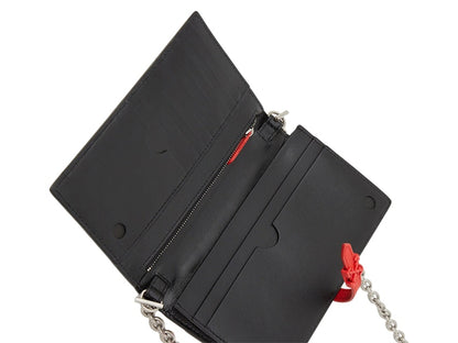 OFF-WHITE Chain Strap Wallet Arrows Monogram Brown/Black/Red