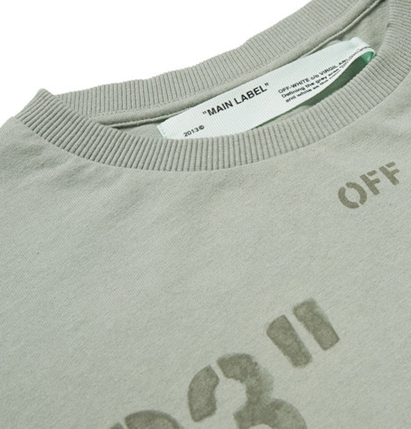 OFF-WHITE Class of 2013' Printed Embroidered T-shirt Sage