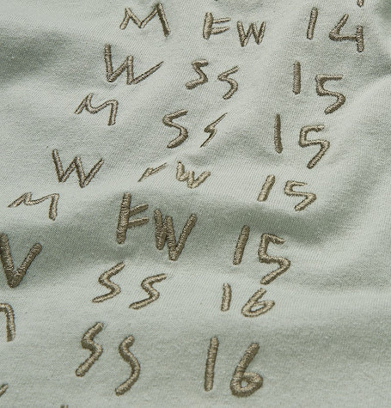 OFF-WHITE Class of 2013' Printed Embroidered T-shirt Sage