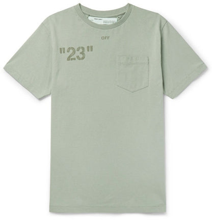 OFF-WHITE Class of 2013' Printed Embroidered T-shirt Sage
