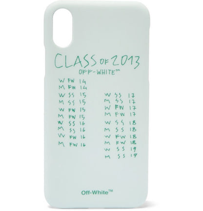 OFF-WHITE Class of 2013' Printed IPhone X Case (SS19) Mint Green