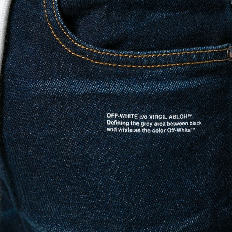 OFF-WHITE Classic Denim Skinny Jeans Blue