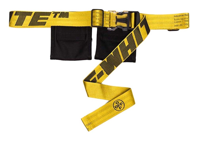 OFF-WHITE Classic Industrial Two Pocket Belt Bag Black/Yellow