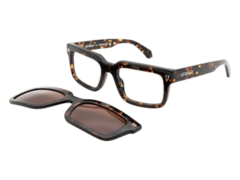 OFF-WHITE Clip On Eyeglasses Havana Brown Polarized (OERI130S24PLA0016064-FR)