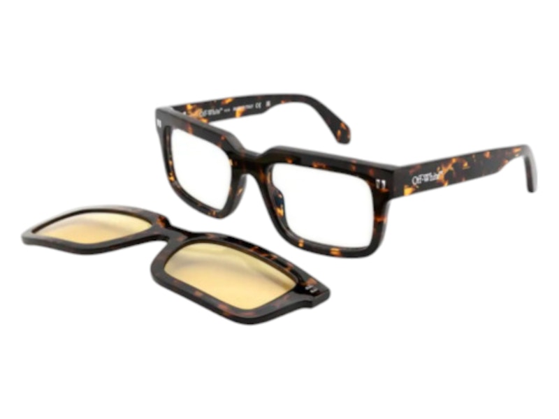 OFF-WHITE Clip On Eyeglasses Havana Yellow Polarized (OERI130S24PLA0016018-FR)