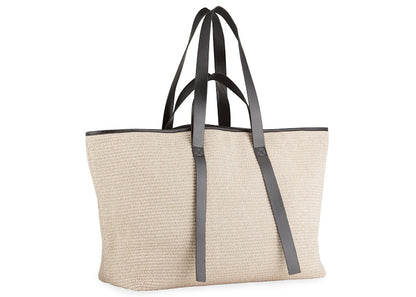 OFF-WHITE Commercial Canvas Tote with Logo Beige