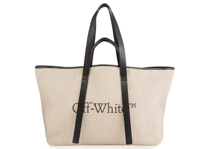 OFF-WHITE Commercial Canvas Tote with Logo Beige