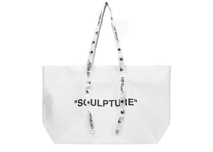 OFF-WHITE Commercial Tote Bag "SCULPTURE" Large White