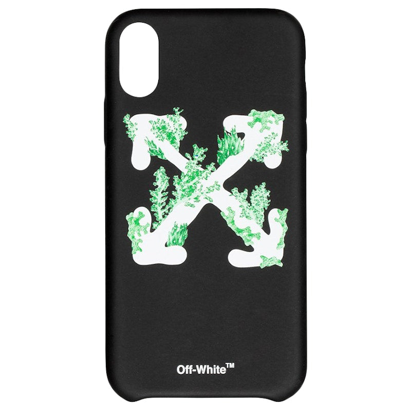 OFF-WHITE Corals Print iPhone XS Case Black/White